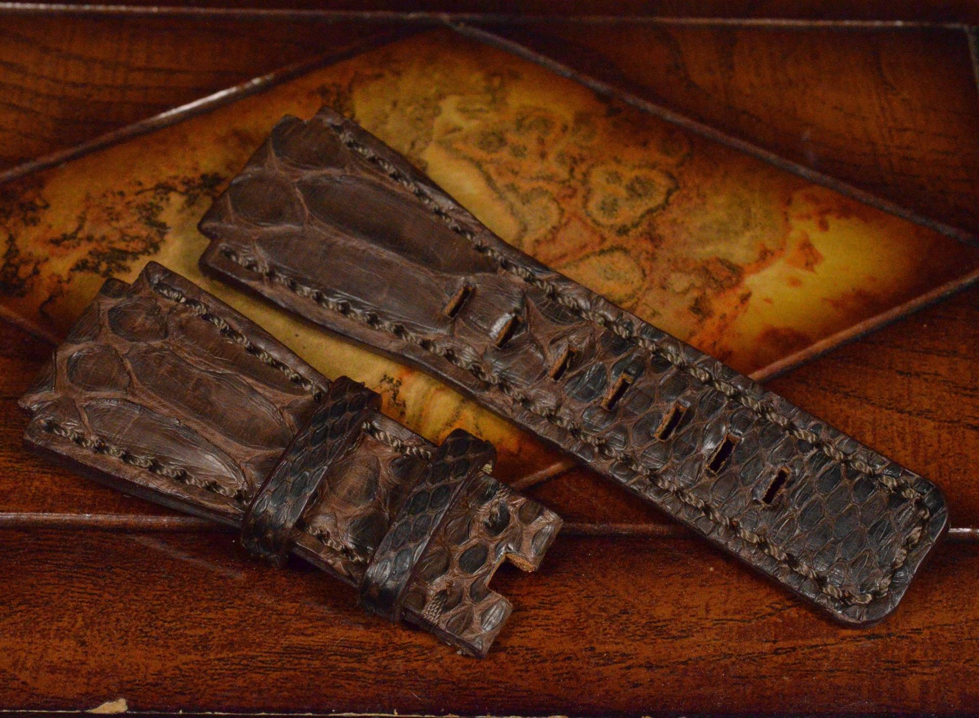 Bell & Ross Uhrenarmband - 24mm Echte Python Bauchhaut, Handgefertigt von MANSAREA