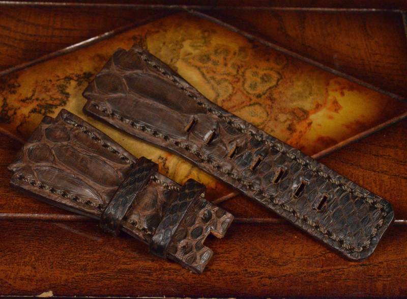 Bell & Ross Uhrenarmband - 24mm Echte Python Bauchhaut, Handgefertigt von MANSAREA