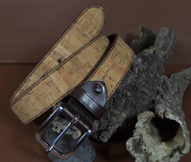 Ma Ledergürtel Männer Kork 35 Mm Handgefertigter Echter Kork-Kalbsleder-Kleid-Gürtel-Mann-Geschenk Für Ihn Valentinstag Mode von MANSAREA