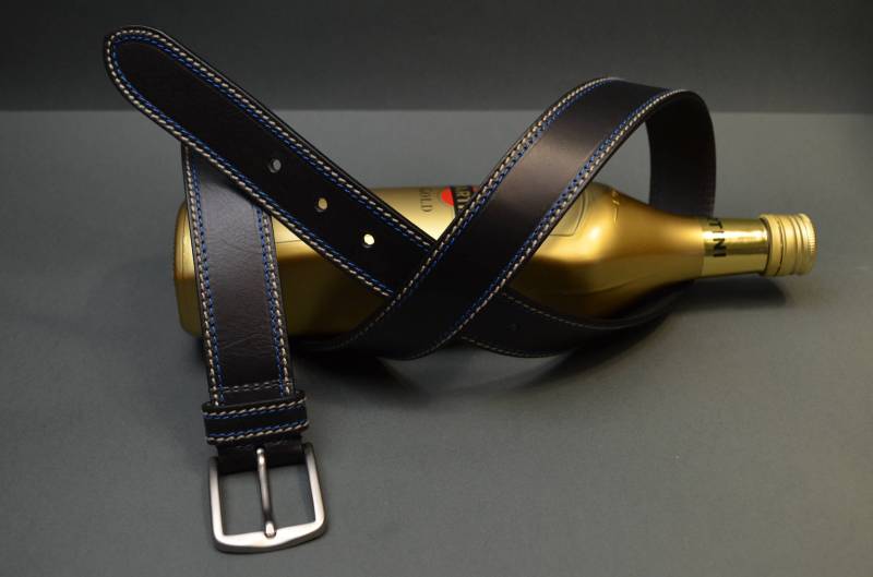 Ma Ledergürtel Männer Schwarz Blau 35 Mm Handgemachte Echte Kalbsleder Lässige Kleidung Gürtel Mann Geschenk Für Ihn Valentinstag Mode von MANSAREA