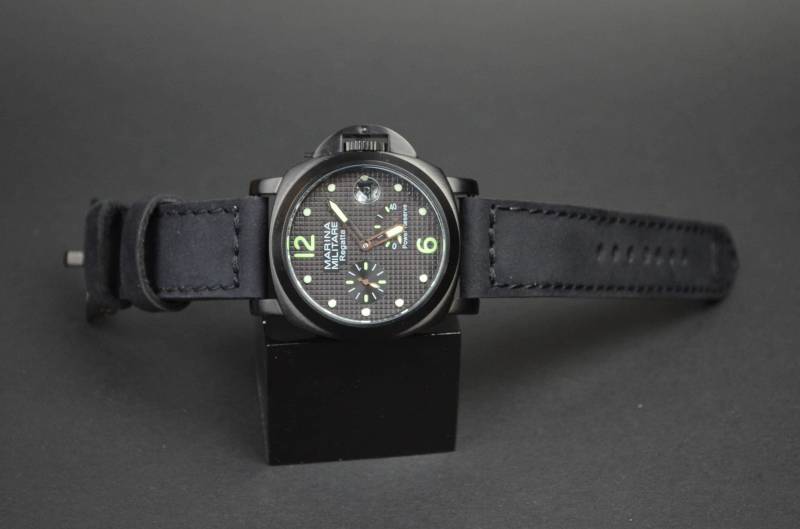 Ma Nubuckleder Uhrenarmband Schwarz I 26 24 22 Mm Echtes Kalbsleder Soft Skin Band Vintage Passend Für Panerai Omega Seiko Etc Handmade Spain von MANSAREA