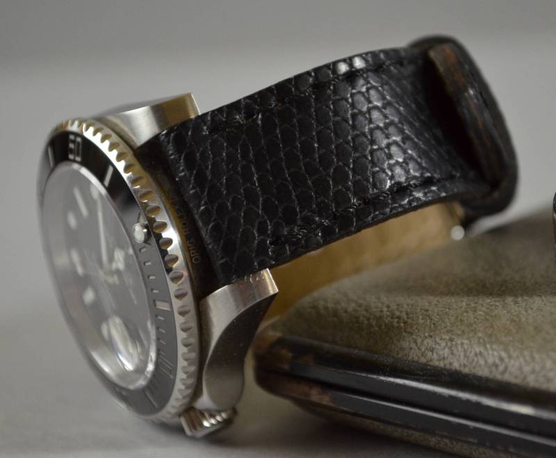 Ma Uhrenarmband 22 20 18 Mm Schwarz Matt Echt Lizard Skin Passt Fürrolex Omega Breiling Etc von MANSAREA