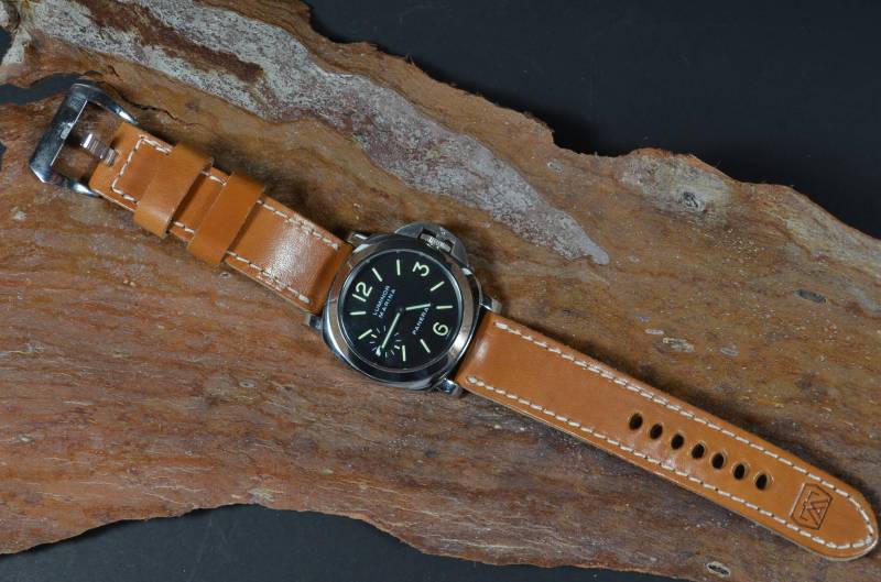 Ma Uhrenarmband 26 24 22 Mm Alt Malaga Walnuss Ii Braun Echt Kalb Sattelleder Vintage Band Panerai Etc von MANSAREA