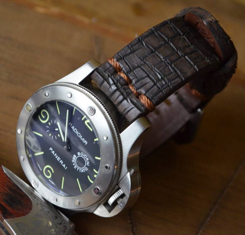 Handgemachtes Uhrenarmband Braun 26 24 22 Mm Destroyer Ii Echtleder Kalbsleder Vintage Band Passend Für Panerai Etc By Atelier Mansarea von MANSAREA