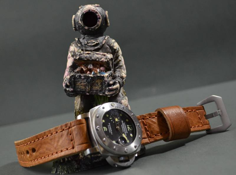 Ma Uhrenarmband 26 24 22 Mm Buzo Braun Echtleder Vintage Band Passt Panerai Breitling Harley Omega Usw Handmade Spain von MANSAREA