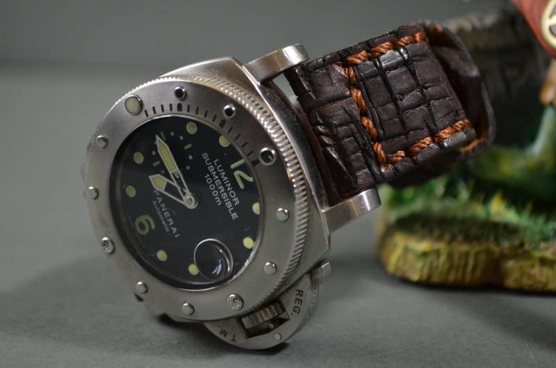 Ma Uhrenarmband 26 24 22 Mm Destroyer I Braun Echtes Kalbsleder Vintage Band Passt Panerai Usw Handmade Spanien von MANSAREA