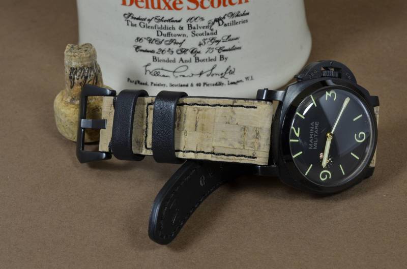 Ma Uhrenarmband 26 24 22 Mm Echt Kork Braun 3 Band Passend Für Panerai Harley Breitling Omega Etc Handmade Spain von MANSAREA