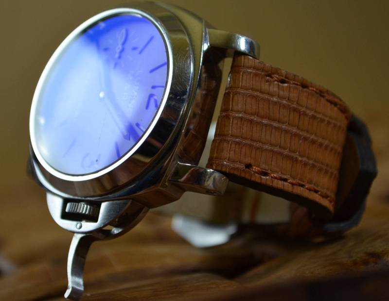 Ma Uhrenarmband 26 24 22 Mm Echte Echsenhaut Camel Braun I Passt Für Panerai Breitling Replika Usw Handmade Spain von MANSAREA