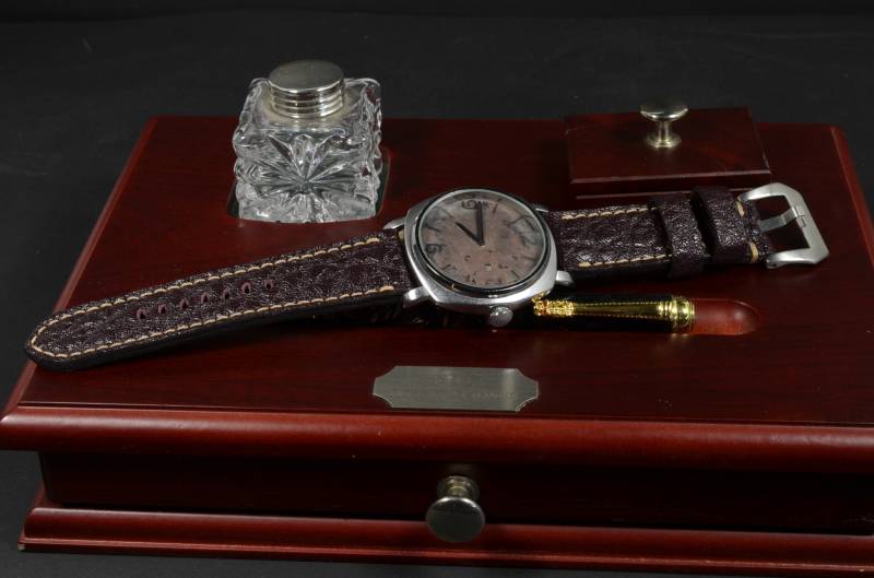 Ma Uhrenarmband 26 24 22 Mm Echtes Kalb Carabu Leder Burgund 2 Passt Panerai Harley Breitling Usw Handmade Spain von MANSAREA