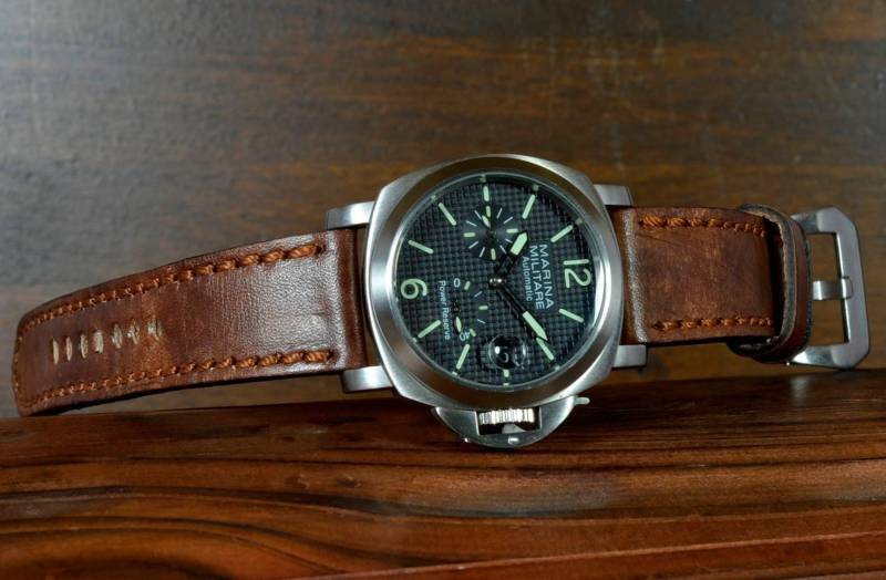 Ma Uhrenarmband 26 24 22 Mm Echtes Kalbsleder Vintage Oil Braun 4 Passend Für Panerai Omega Breitling Usw Handmade Spain von MANSAREA