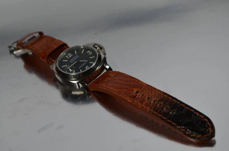 Ma Uhrenarmband 26 24 22 Mm Echt Ostrich Leg Haut Honig Braun Glänzend Passend Für Panerai Breitlingschöne Replik Omega Etc Handmade Spain von MANSAREA
