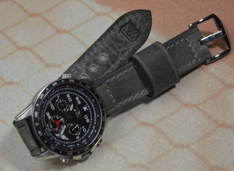 Ma Uhrenarmband 26 24 22 Mm Grizo I Grau Echtes Kalbsleder Vintage Band Passt Panerai Breitling Omegarolex Etc von MANSAREA