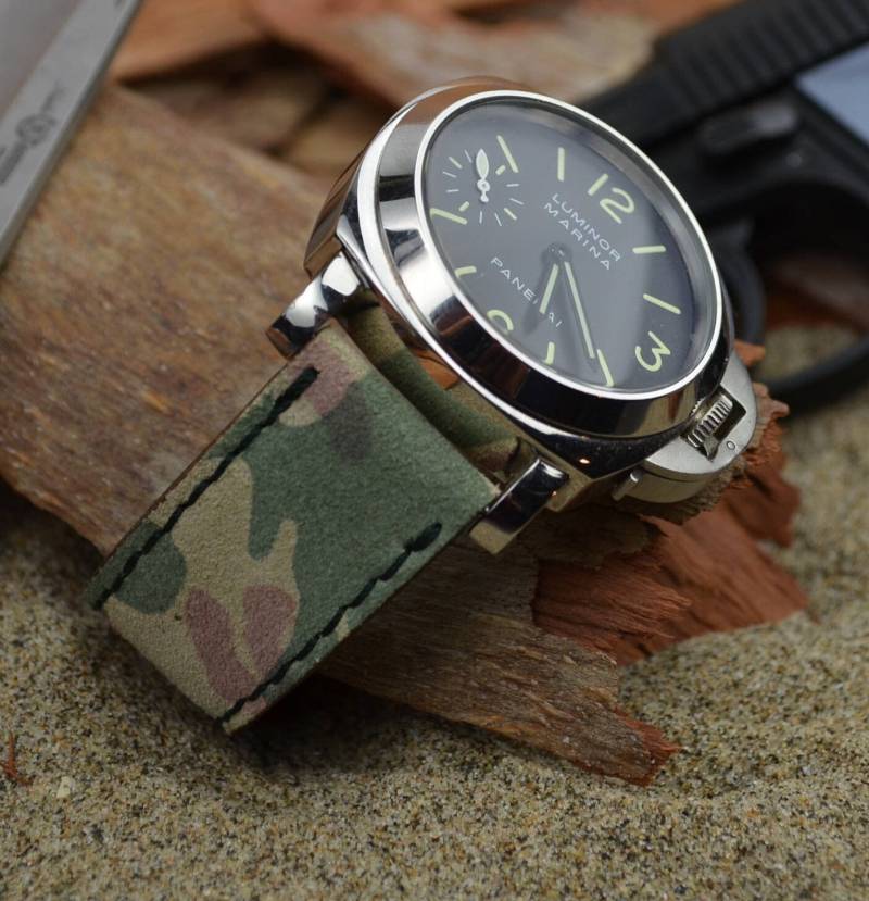 Ma Uhrenarmband 26 24 22 Mm Kalb Soft Nubuk Leder Desert Lord Passt Für Panerai Breitling Armbanduhr Uhren von MANSAREA