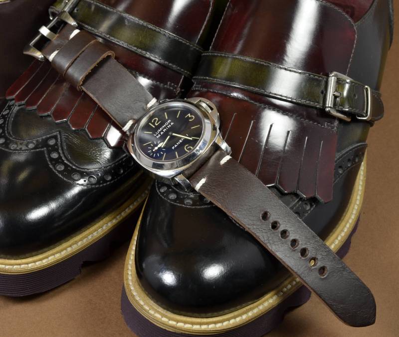 Ma Uhrenarmband 26 24 22 Mm Minimus V Braun Schokolade Echtes Kalbsleder Vintage Band Passend Für Panerai Harley Breitling Etc Handmade Spain von MANSAREA