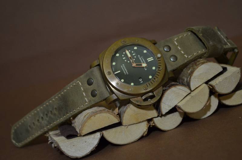 Ma Uhrenarmband 26 24 22 Mm Neu Savage 3 Echt Kalb Weich Leder Band Passend Für Panerai Breitling Omega Etc Handmade Spain von MANSAREA