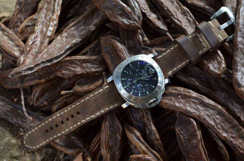 Ma Uhrenarmband 26 24 22 Mm Savage Havanna Braun Echtes Kalbsleder Passt Panerai Usw Vintage Band Handmade Spanien von MANSAREA