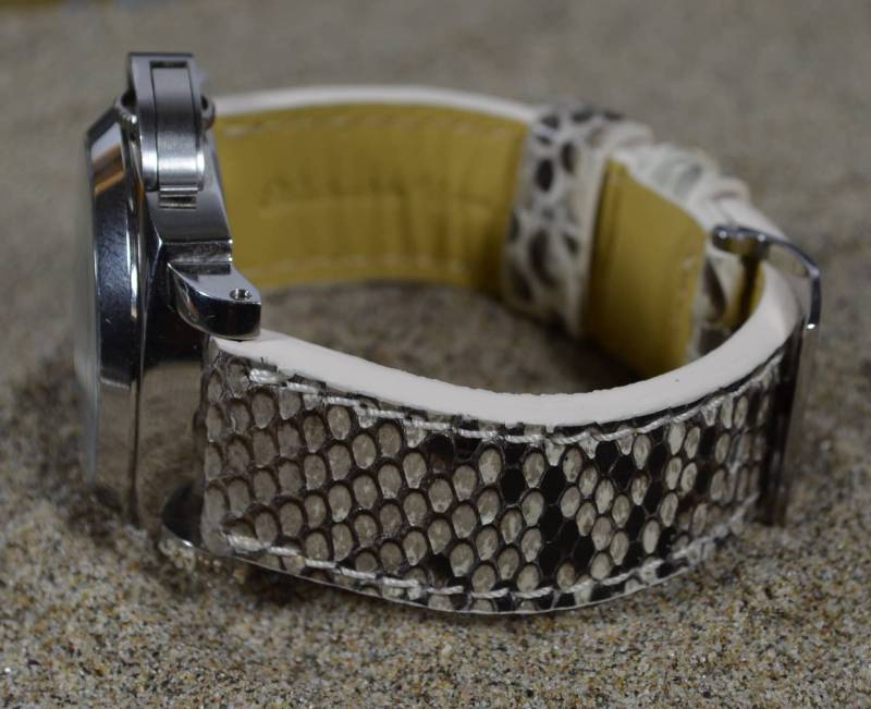 Ma Uhrenarmband 26 24 22mm Echt Python Schlangenhaut Leder Handmade Band Weiß Glänzend Panerai Breitling Apple Iwatch von MANSAREA