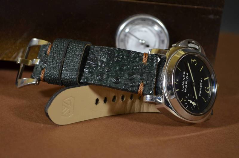 Ma Uhrenarmband Band 26 24 22 Mm Echt Toad Haut Grün Passend Für Panerai Breitling Invicta Usw Handmade Spain von MANSAREA