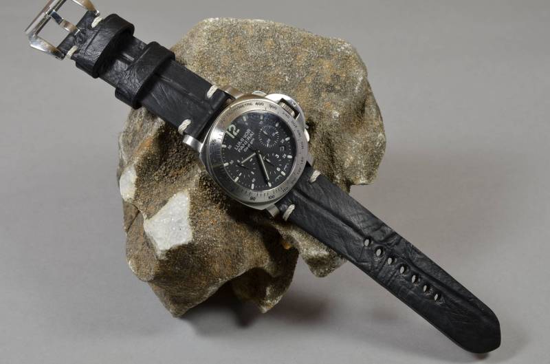 Ma Uhrenarmband Black Ferus Iv 26 24 22 Mm Echt Kalbsleder Vintage Band Passend Panerai Breitling Omega Etc von MANSAREA