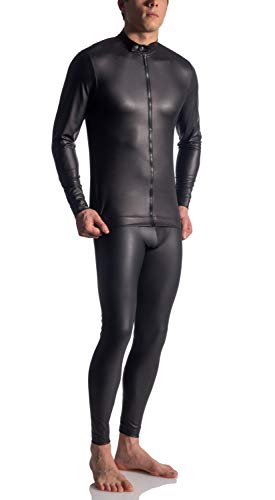 MANSTORE M510 Zipped Longsleeves - hauchdünne Mikrofaser - Fb. Black - Gr.L - Limitierte Kollektion von MANSTORE