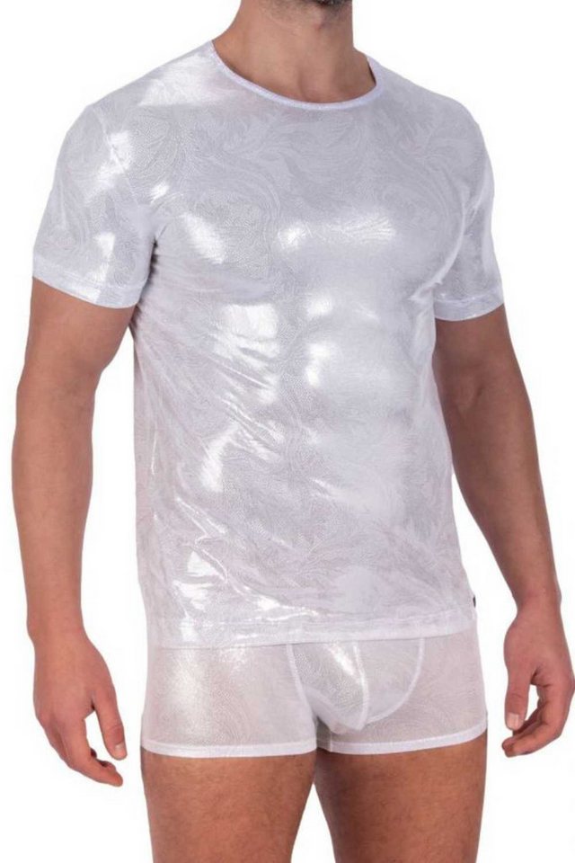 MANSTORE T-Shirt M2323 V Ausschnitt T-Shirt weiß silber MANSTORE T-Shirt M2323 V Ausschnitt T-Shirt weiß silber von MANSTORE