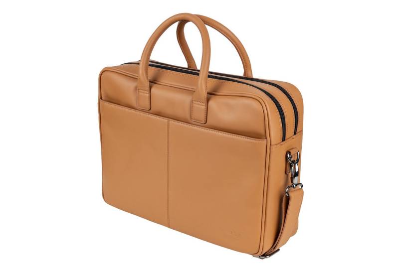 MANTA Laptoptasche Echtleder Business-Bag, 16 Zoll-Notebooktasche, Aktentasche aus Leder, Echtes Leder von MANTA