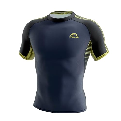 MANTO Rashguard Kurzarm Stripe 2.0 Marineblau Medium von MANTO