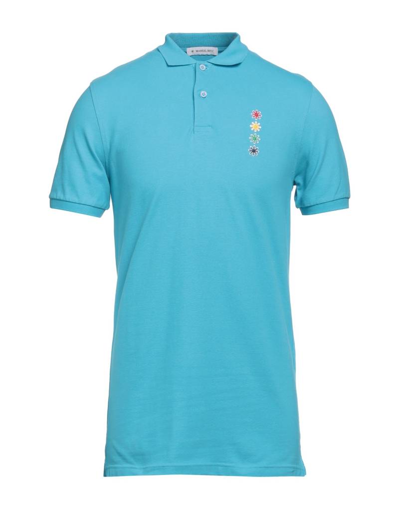 MANUEL RITZ Poloshirt Herren Azurblau von MANUEL RITZ