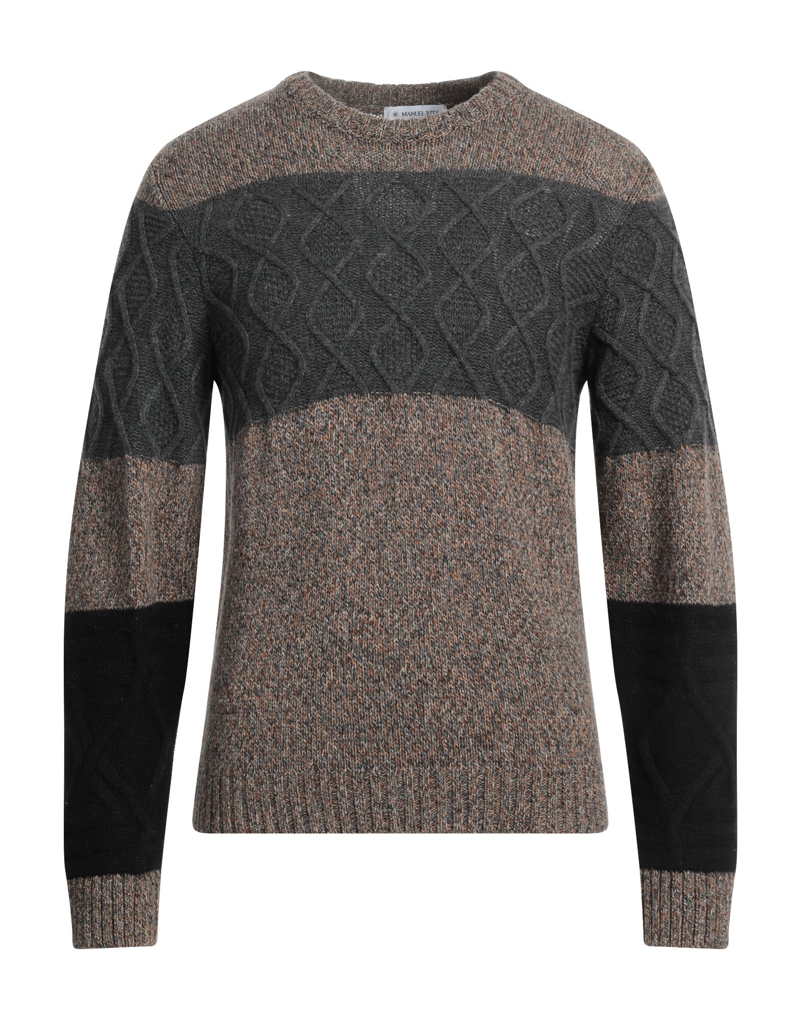 MANUEL RITZ Pullover Herren Blei von MANUEL RITZ