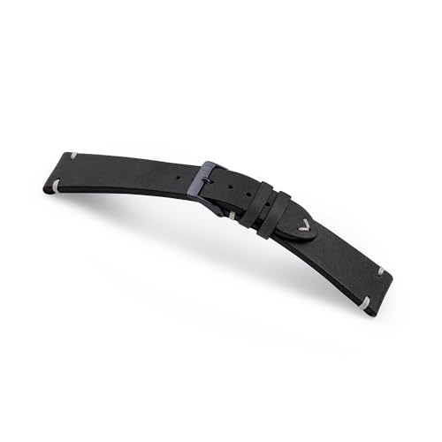 MANUFAKTURWERK Armband UHLENHORST | kompatibel mit Apple Watch 1-9, SE | Leder | für Damen und Herren | Sport | Schwarz, Größe:XL (Large). 38 mm / 40 mm / 41 mm, Farbe:Mitternacht Aluminium von MANUFAKTURWERK