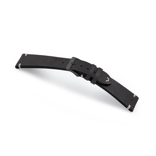 MANUFAKTURWERK Armband UHLENHORST | kompatibel mit Apple Watch 1-9, SE | Leder | für Damen und Herren | Sport | Schwarz, Größe:XL (Large). 38 mm / 40 mm / 41 mm, Farbe:Space Grau Aluminium von MANUFAKTURWERK