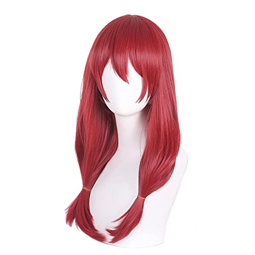 Anime Cosplay Perücke für Sado Mikura Perücke,Long Red Perücke Synthetisches Haar,Halloween Kostüm Perücke,für Party Karneval Weihnachten von MANUKS