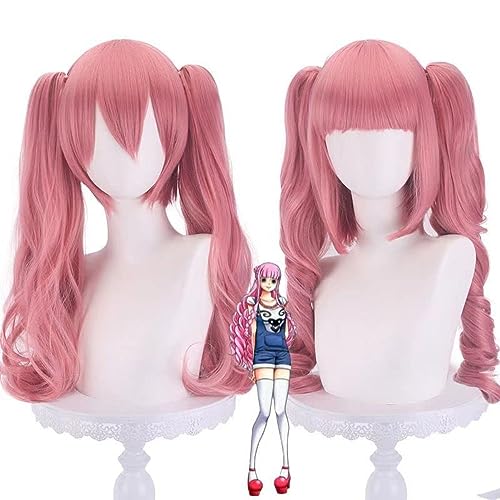 Anime Perücken Cosplay Perücke 80cm Lange Rosa Einem Stück Perona Perücken Hitze Beständig Haar Party Frau Perücken von MANUKS