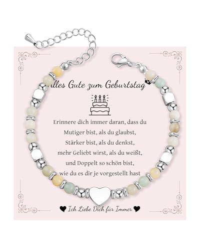 MANVEN Geschenk Geburtstag Mädchen Geburtstagsgeschenk für Mädchen Tochter Schwester Freundin Nichte Enkelin Patentochter Armband zum 7. 9. 11. 18. von MANVEN
