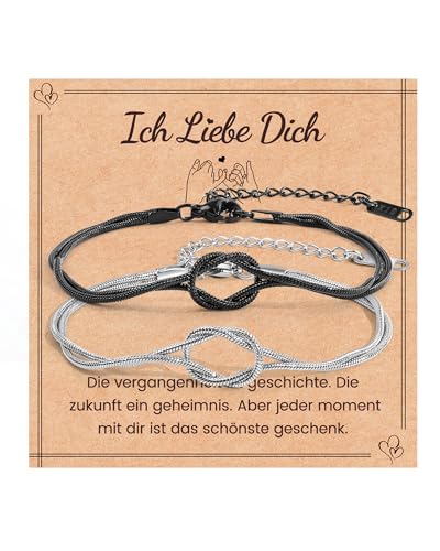 MANVEN Partner Geschenke Partnerarmbänder Paar Geschenke Pärchen Armband Paare Valentinstag Jahrestag Weihnachtstag Geburtstag für Ihn Sie Mann Frau Freunde Freundinnen Ehemänner Ehefrauen von MANVEN