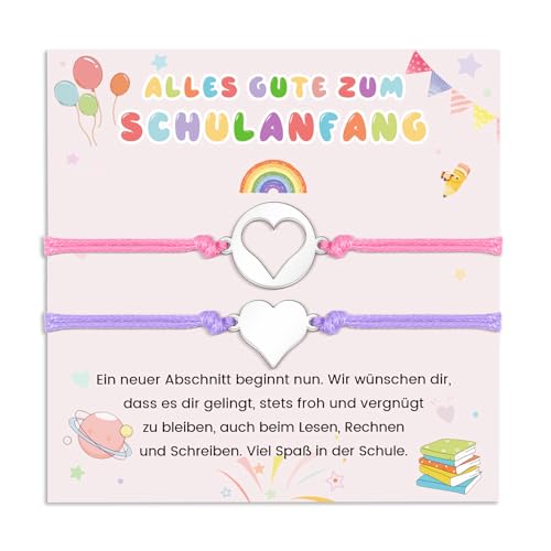 MANVEN Schulanfang Geschenke Mutter Tochter Armband Schulkind 2024 Einschulung Mädchen Geschenke Schultüte Schulanfang Mädchen Schulstart Schultüte Füllung Geschenke Schulkind Mädchen 2024 von MANVEN