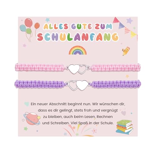 MANVEN Schulanfang Geschenke Mutter Tochter Armband Schulkind 2024 Einschulung Mädchen Geschenke Schultüte Schulanfang Mädchen Schulstart Schultüte Füllung Geschenke Schulkind Mädchen 2024 von MANVEN