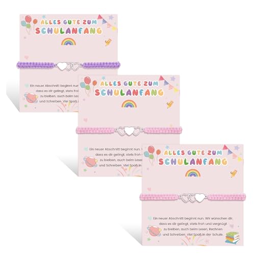 MANVEN Schulanfang Geschenke Mutter Tochter Armband Schulkind 2024 Einschulung Mädchen Geschenke Schultüte Schulanfang Mädchen Schulstart Schultüte Füllung Geschenke Schulkind Mädchen 2024 von MANVEN