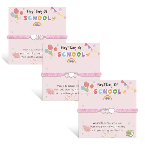 MANVEN Schulanfang Geschenke Mutter Tochter Armband Schulkind 2024 Einschulung Mädchen Geschenke Schultüte Schulanfang Mädchen Schulstart Schultüte Füllung Geschenke Schulkind Mädchen 2024 von MANVEN
