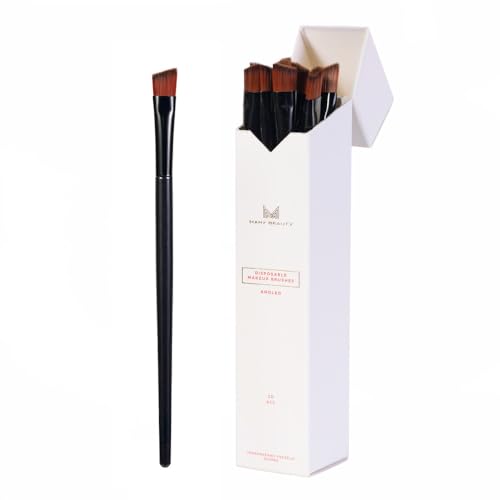 Einweg-Präzisions-Pinsel Eyeliner und Augenbrauen Applikatoren 10 Stück | Hygienische Mikroapplikatoren für Make-up und Styling | Dünne Einmalwege für Kosmetiktasche, Beauty-Salons und Visagisten von MANY BEAUTY