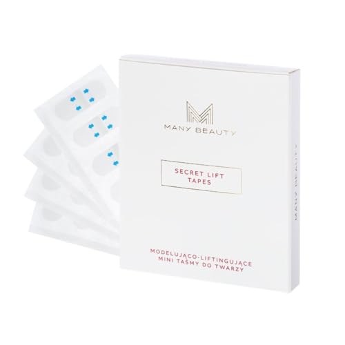 MANY BEAUTY 40 Stück Face Lifting Tape - Unsichtbar Face Tape für Gesicht und Hals - Facelifting Aufkleber - Transparente Pflaster, Wasserdicht und Hypoallergen - Face Lift Patch von MANY BEAUTY