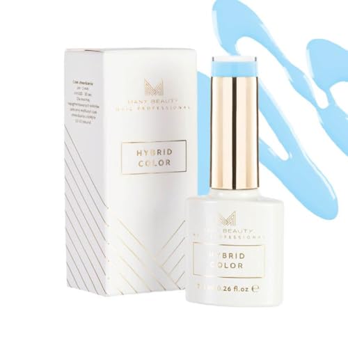 MANY BEAUTY UV Nagellack Blau - Gel Nagellack UV - Präzise Lackierung mit UV Lack - Gellack UV mit Selbstnivellierender Formel - Perfekte Abdeckung Gel Nail Polish - 201 Light Sky von MANY BEAUTY