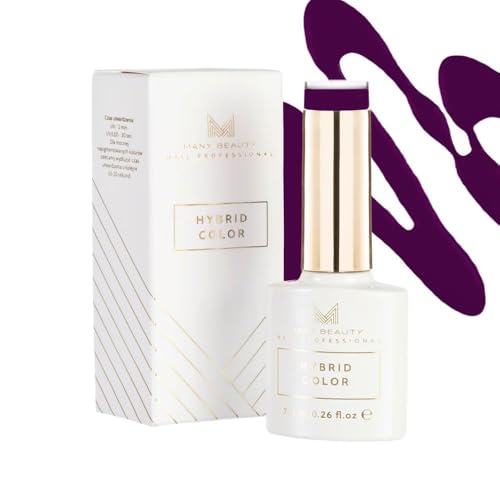 MANY BEAUTY UV Nagellack Dunkelviolett - Gel Nagellack UV - Präzise Lackierung mit UV Lack - Gellack UV mit Selbstnivellierender Formel - Perfekte Abdeckung Gel Nail Polish - 807 Royal Plum von MANY BEAUTY