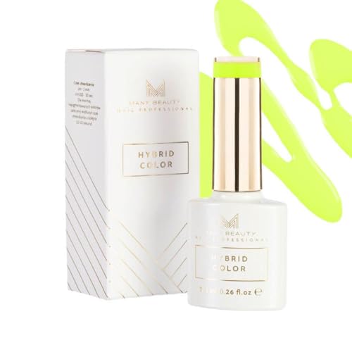 MANY BEAUTY UV Nagellack Neon Gelb - Gel Nagellack UV - Präzise Lackierung mit UV Lack - Gellack UV mit Selbstnivellierender Formel - Perfekte Abdeckung Gel Nail Polish - 401 Good Mood von MANY BEAUTY