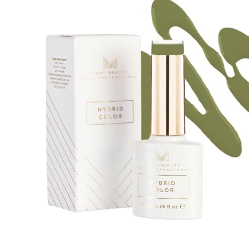 MANY BEAUTY UV Nagellack Olive - Gel Nagellack UV - Präzise Lackierung mit UV Lack - Gellack UV mit Selbstnivellierender Formel - Perfekte Abdeckung Gel Nail Polish - 808 Mossy Green von MANY BEAUTY