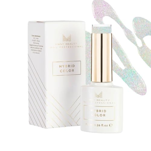 MANY BEAUTY UV Nagellack Opaleszierend - Gel Nagellack UV - Präzise Lackierung mit UV Lack - Gellack UV mit Selbstnivellierender Formel - Perfekte Abdeckung Gel Nail Polish - 607 Diamond von MANY BEAUTY