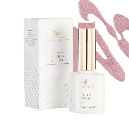 MANY BEAUTY UV Nagellack Schimmerndes Rosa - Gel Nagellack UV - Präzise Lackierung mit UV Lack - Gellack UV mit Selbstnivellierender Formel - Perfekte Abdeckung Gel Nail Polish - 608 Ruby Glow von MANY BEAUTY