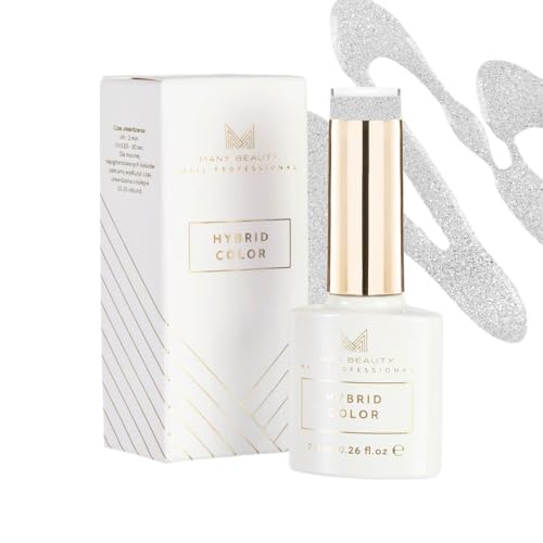 MANY BEAUTY UV Nagellack Silbrig - Gel Nagellack UV - Präzise Lackierung mit UV Lack - Gellack UV mit Selbstnivellierender Formel - Perfekte Abdeckung Gel Nail Polish - 605 Flashing Lights von MANY BEAUTY