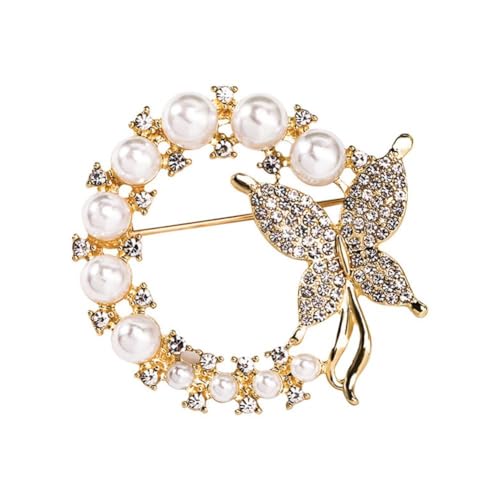 Exquisite Perle Kranz Schmetterling Brosche Pin für frauen Anzüge Kleider Hochzeit Schmuck Mode Pin Schmuck Corsage Strass von MANYUN