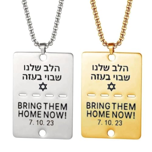 MANYUN Bring Them Now Halskette, Israel-Segen-Halskette, Edelstahl-Stil, Israel-Halskette, sie Sie an bringen von MANYUN